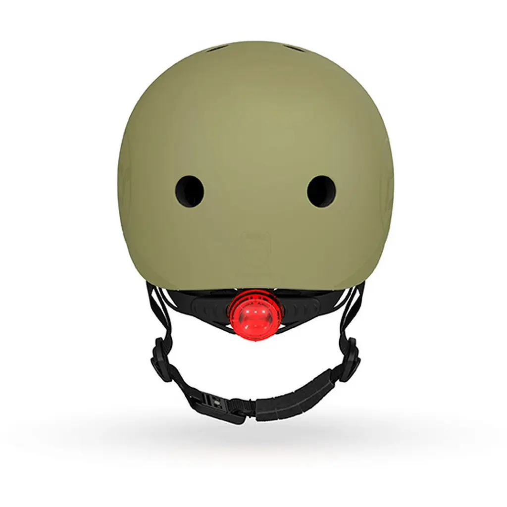 Шлем защитный детский Scoot and Ride с фонариком 51-53 см оливковый (SR-190605-OLIVE) - фото 5