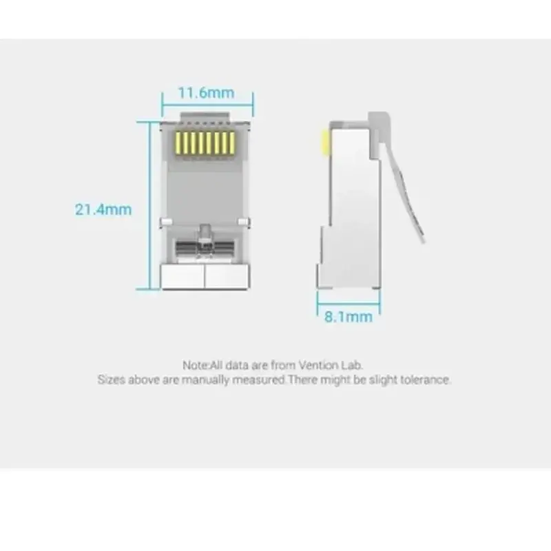 Конектор RJ45 FTP Cat.6 Modular 10 шт. Vention (IDFR0-10) - фото 7