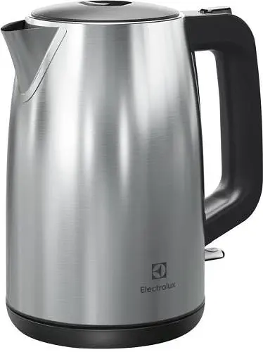 Електрочайник Electrolux E3K1-3ST, Grey, 1850W, 1.7 л, дисковий, нержавіюча сталь, захист від перегріву, індикатор рівня води