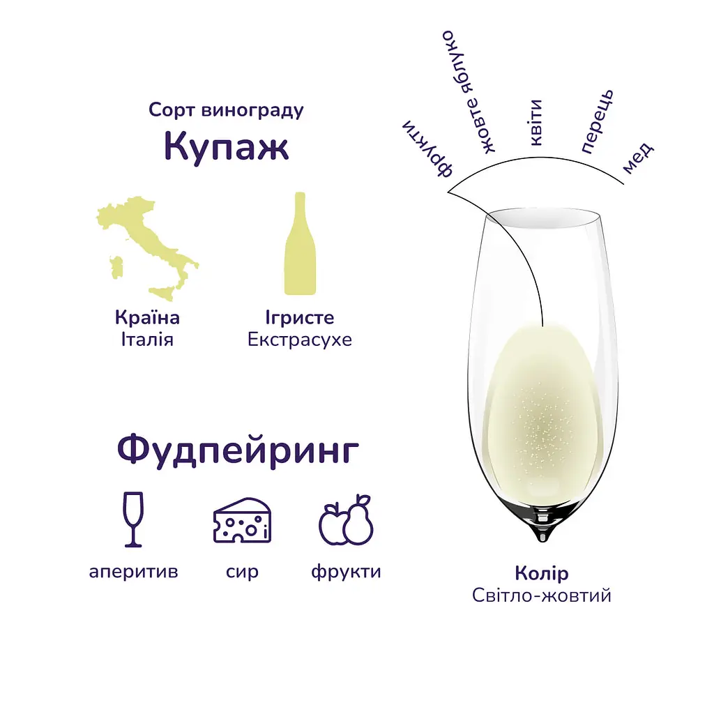 Упаковка ігристого вина Bolgrad Prosecco біле екстра-сухе 4.5 л (0.75 л x 6 шт.) - фото 3