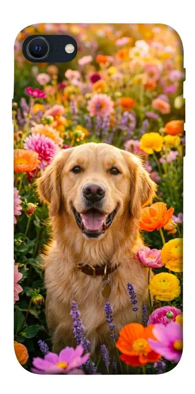 TPU чохол Demsky Flowery labrador для Apple iPhone SE (2020)
