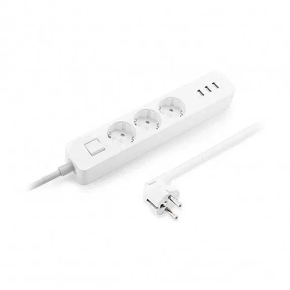 Удлинитель XiaomiXiaomi Power Strip 3 розетки + 3 USB XMCXB04QM White (NRB4030GL) - фото 2