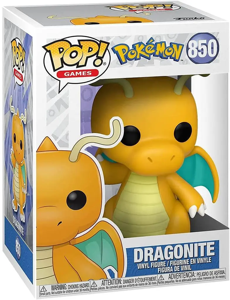 Фігурка Funko Pop Фанко Поп Pokemon Dragonite Покемон Драгонайт 10см FP P D 850 - фото 3