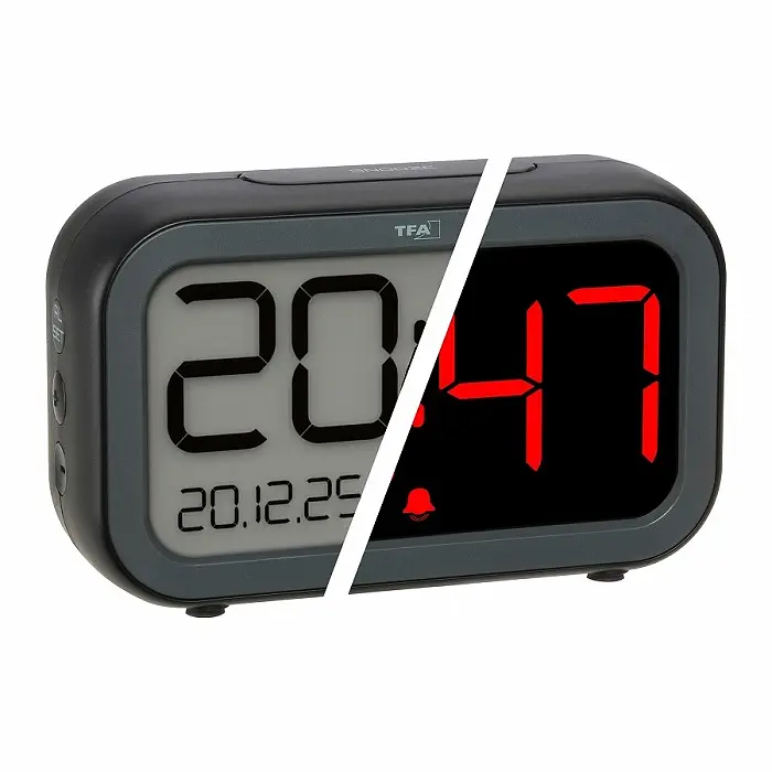 Будильник цифровой TFA LCD-LED BINGO HYBRID черный 132x41x81 мм (60204801) - фото 5