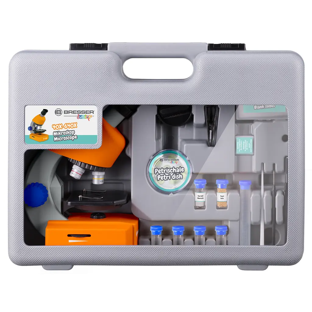 Мікроскоп Bresser Junior 40x-640x Orange з кейсом (8851310) - фото 10