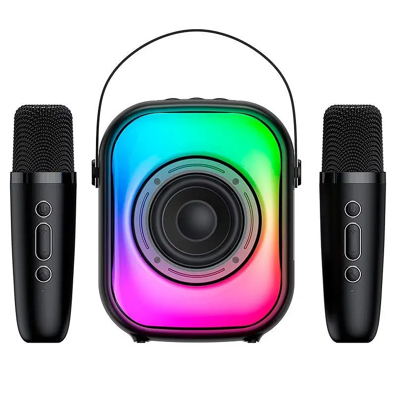Акустика-караоке Onikuma L7 with 2 mic RGB IPX4 BT5.3, USB/TF/AUX, 5W, 5h - фото 2