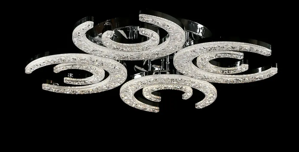 Світлодіодна люстра Splendid Ray L1655/4+4 LED (CH), білий, хром, 168 Вт, від 18-28 м² - фото 2