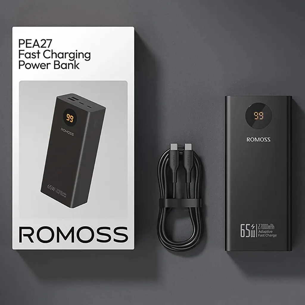 Універсальна мобільна батарея Romoss PEA27S Pro 27000mAh 65W Black (PEA27-282-2111H) - фото 8
