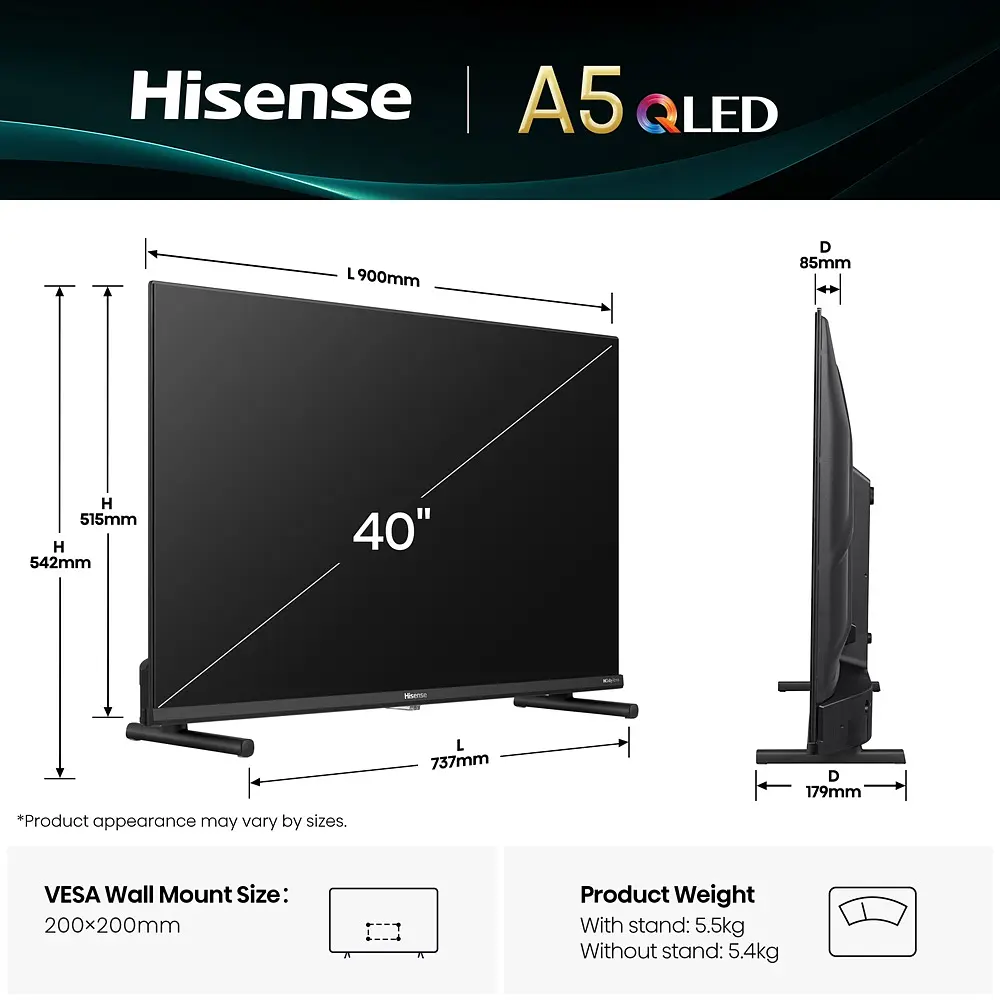 LED-телевізор 40A5Q HISENSE teh0021609 - фото 5