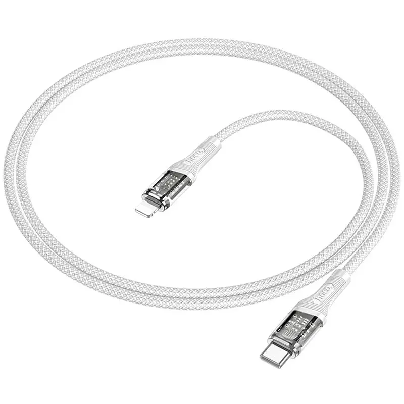 Дата кабель Hoco U111 Discovery Edition Type-C to Lightning 27W (1.2m) Grey - фото 3
