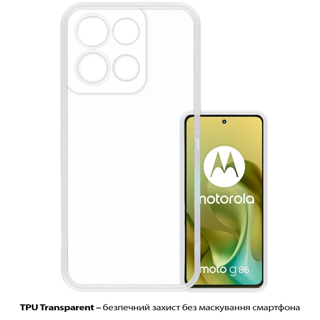 Чохол до мобільного телефона BeCover Silicone Motorola Moto G86 прозорий (713769) - фото 2