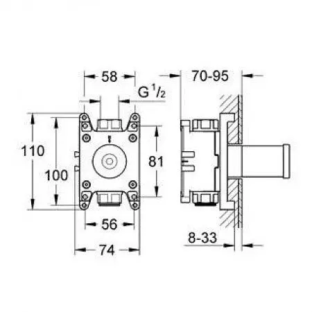Прихована частина Grohe Grohtherm 35034000 - фото 2