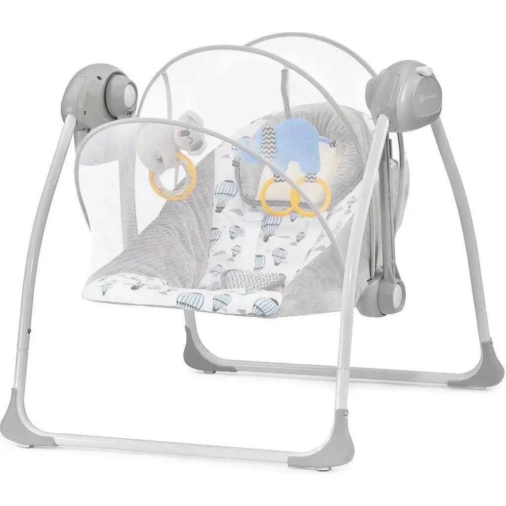Кресло-качалка Kinderkraft Flo Mint серое с голубым (00-00158385) - фото 2