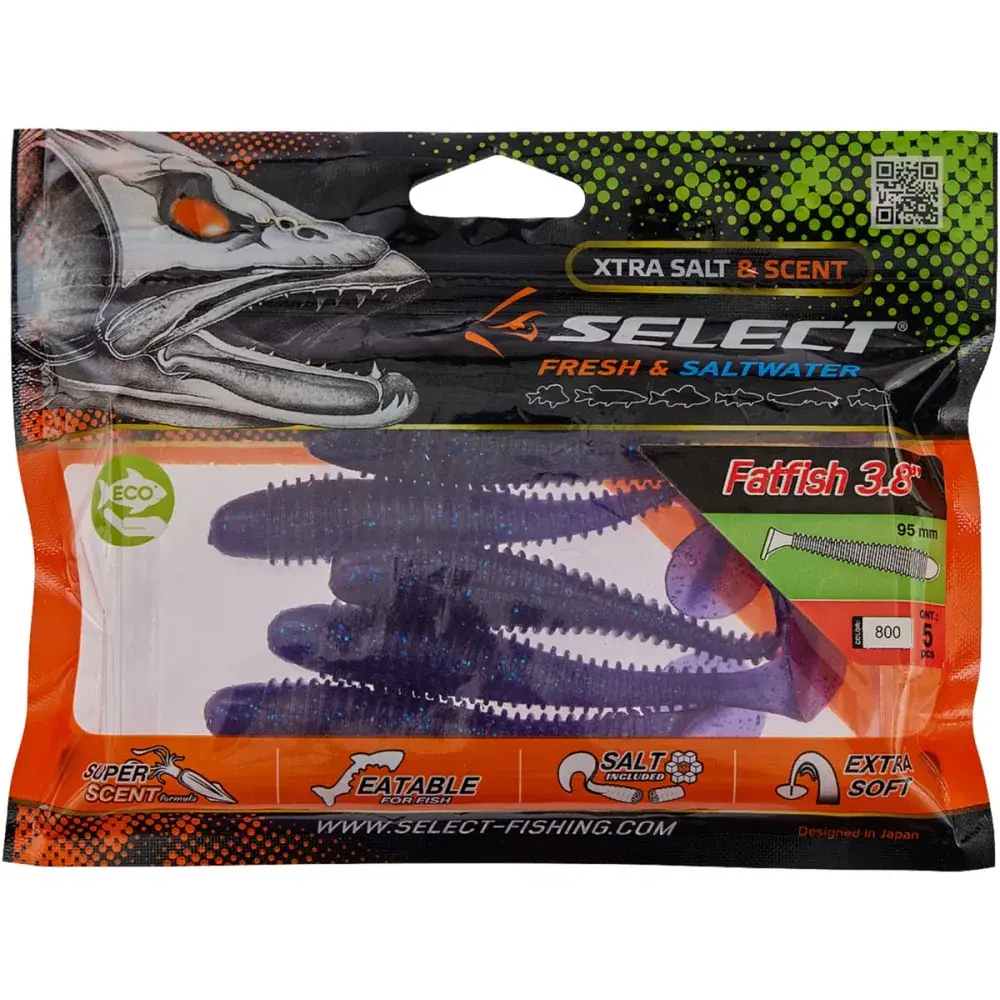 Силікон Select FatFish 3.8" #800 (5 шт/уп) - фото 2