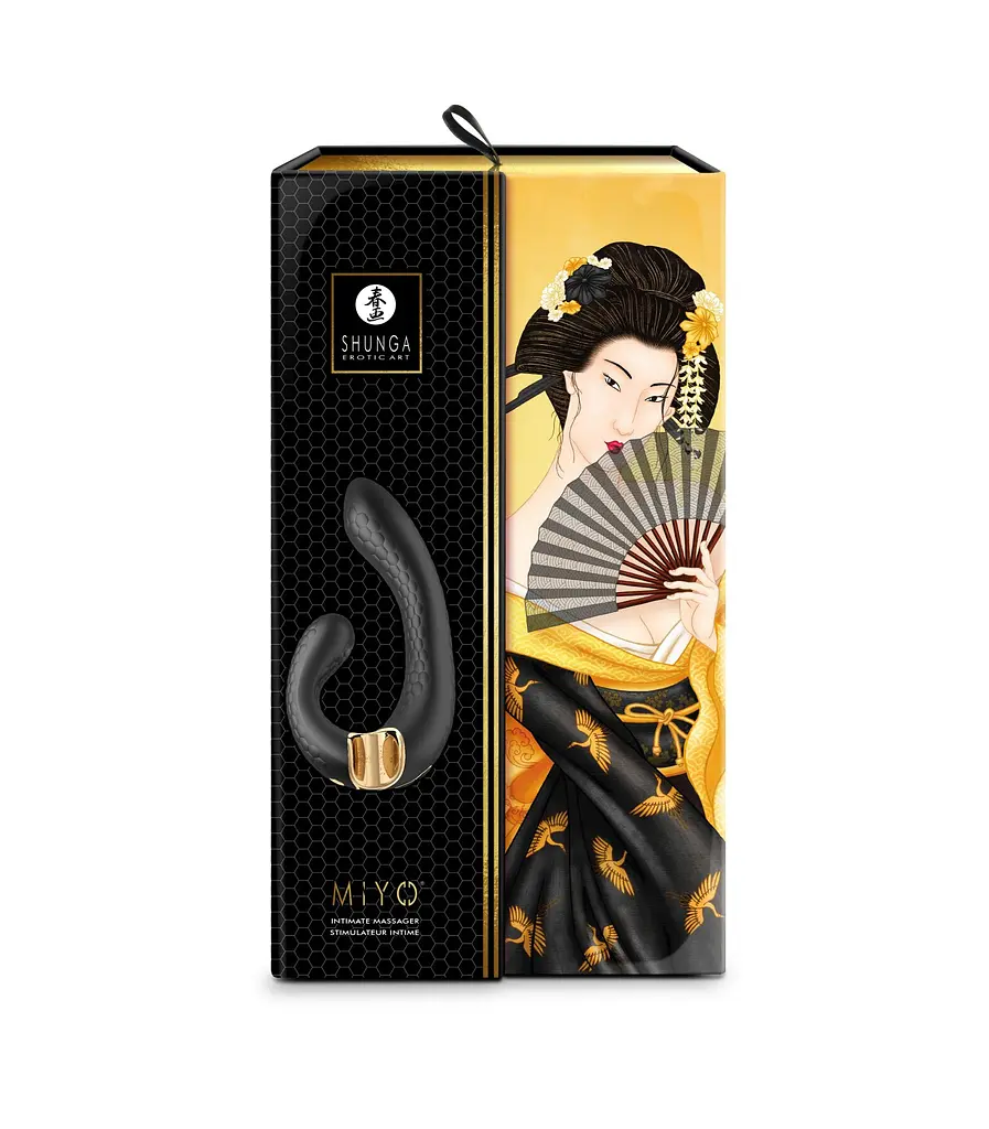 Вібратор-кролик Shunga Miyo Black - фото 7