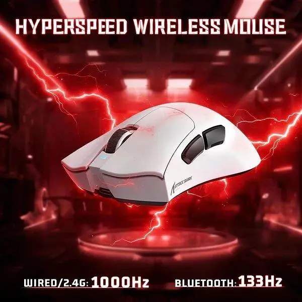 Мышь Attack Shark V3 Wireless (AS-6972792472607-W) White (G-000004412) - фото 4