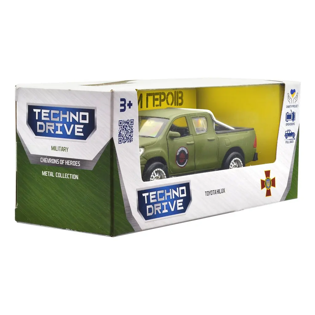 Автомодель TechnoDrive Шеврони Героїв Toyota Hilux Червона Калина (KM6119) - фото 13