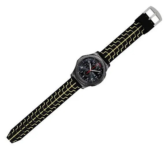 Силиконовый ремешок Primo Splint для часов Huawei Watch GT 2/GT Active 46 мм Black Yellow - фото 3