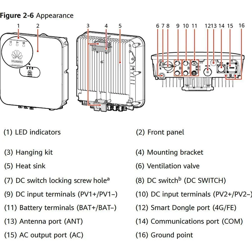 Гібридний сонячний інвертор Huawei SUN2000-5KTL-L1 [153759] - фото 3