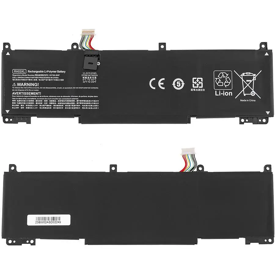 Батарея Hewlett Packard для ноутбука HP RH03XL (с выступом ширина АКБ 255мм) 11.4V 3947mAh - фото 2