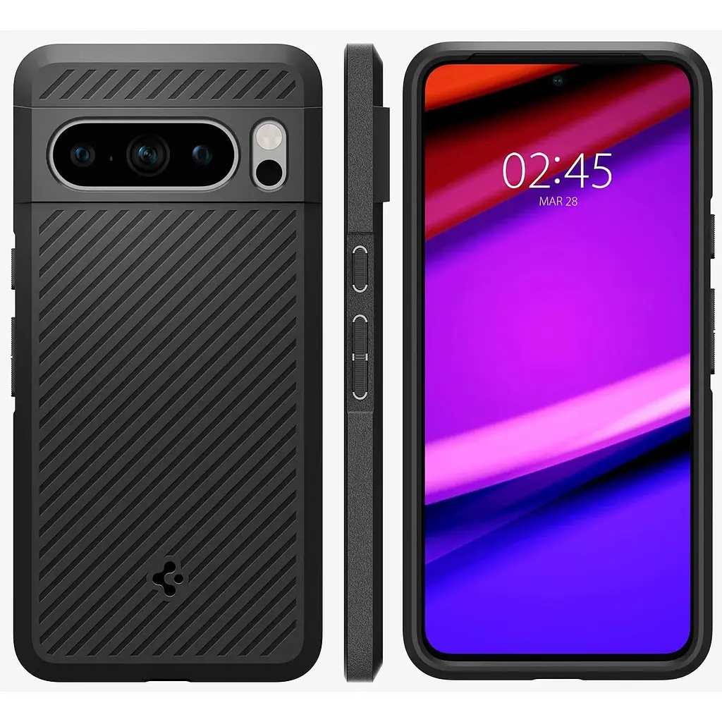 Оригинальный противоударный чехол Spigen Core Armor для Pixel 8 Pro (6.7") Matte Black ACS06332 - фото 14