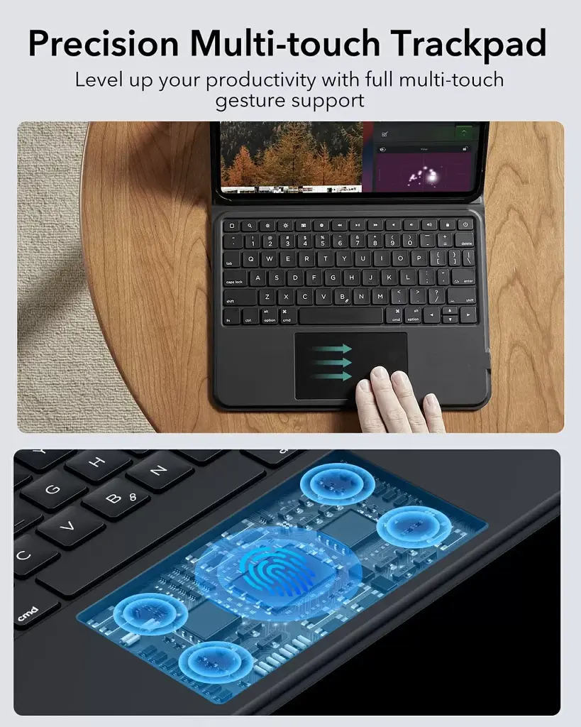 Чохол-клавіатура ESR Ascend Keyboard Case US Layout-Black для iPad Pro 11” (2024) - фото 6