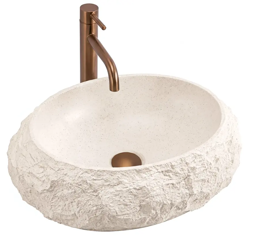 Умивальник Rea Mika накладний 50x38 см warm beige matt REA-U7347