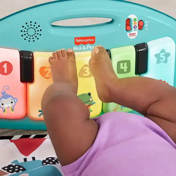 Килимок-ігровий центр з технологією Smart Stages Fisher-Price Натискай та грай (англ.) блакитний  - фото 2