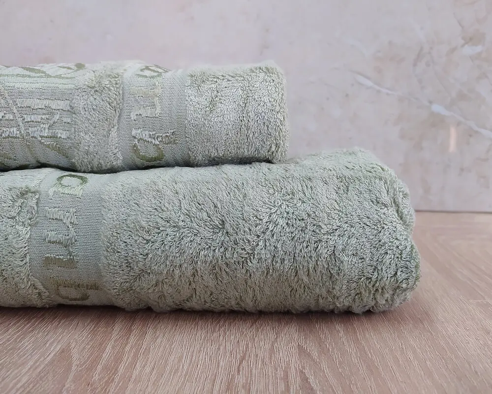 Набір турецьких бамбукових махрових рушників Cestepe 50х90+70х140 Bamboo Zumrut Light Green - фото 2