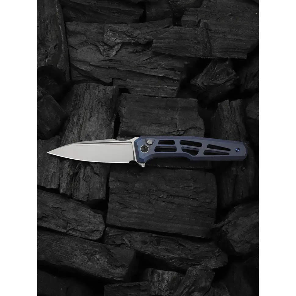 Ніж складаний туристичний Weknife Dressytak (8.6 см) Bohler M390 / Titanium синій - фото 10
