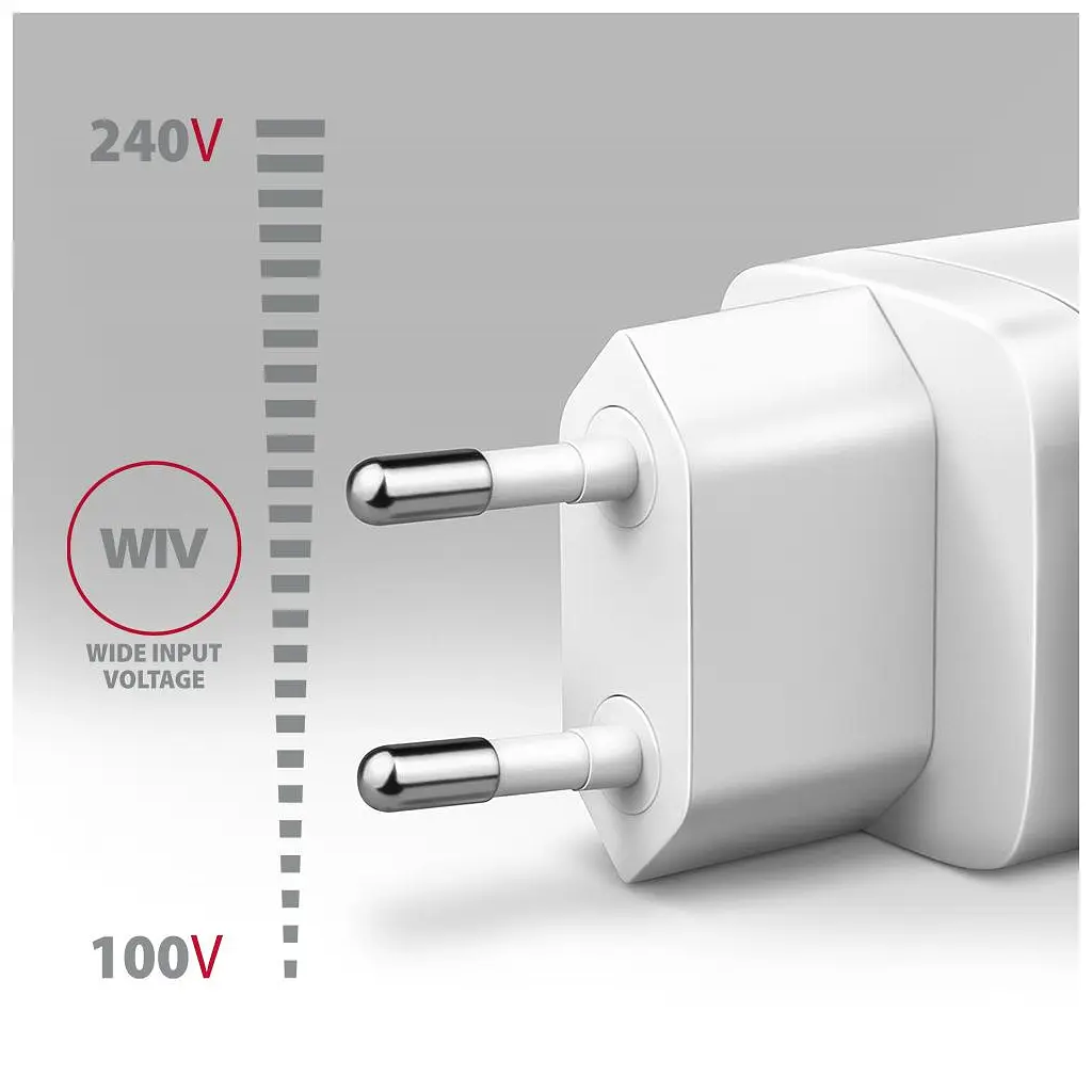 Зарядний пристрій AXAGON 1xUSB QC3.0 + 1xUSB-C PD20W white (ACU-PQ20W) - фото 5
