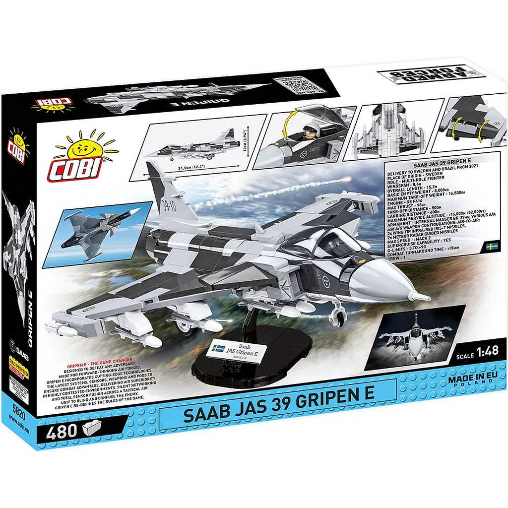 Конструктор Cobi Літак SAAB JAS 39 Gripen E 480 деталей (COBI-5820) - фото 2