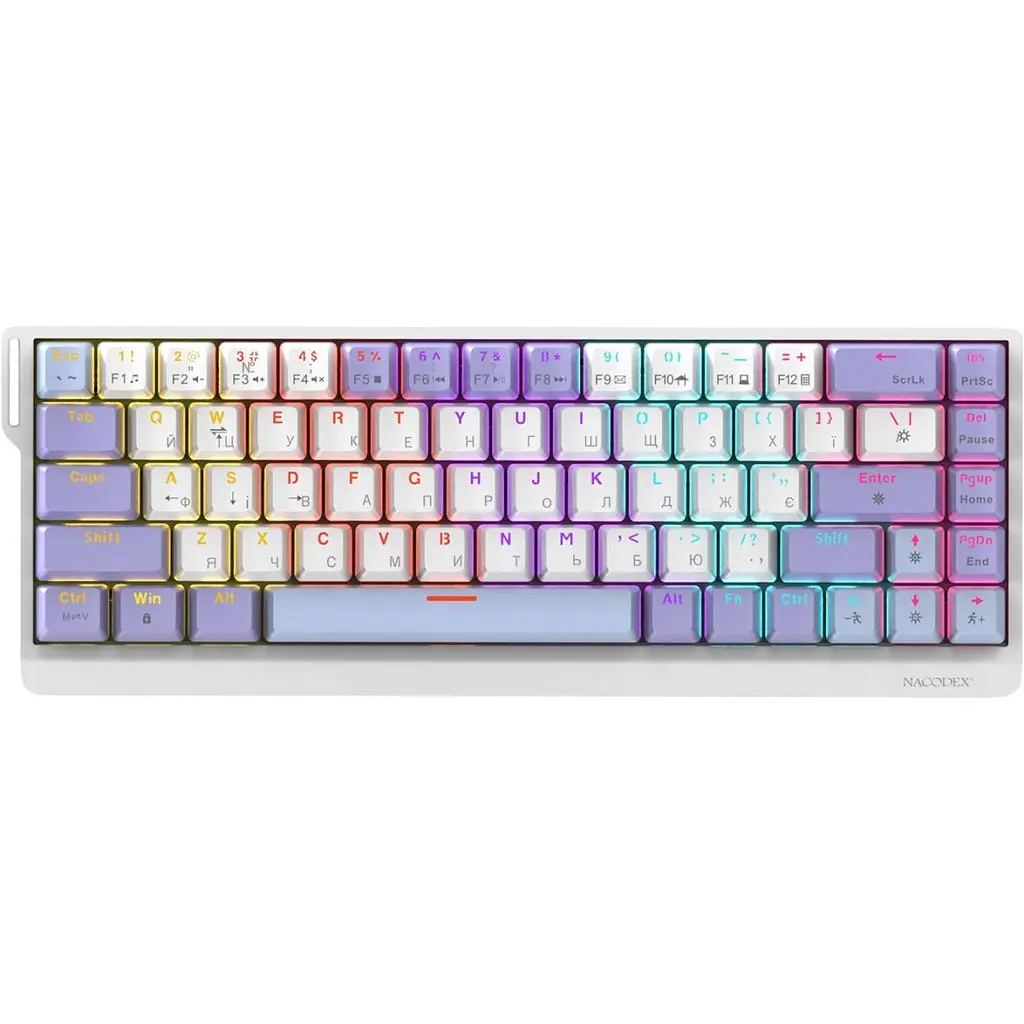 Клавіатура Ajazz x NacodeX NK68 V2 Red Switch Purple/White/Blue (NK68-V2-R-PWB) [175700] - фото 2