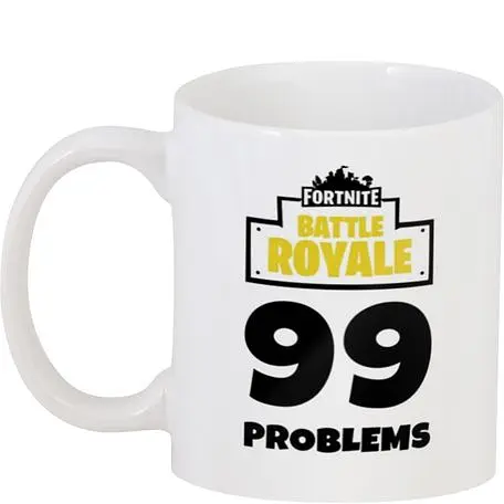 Кружка GeekLand Fortnite Фортнайт 99 Problems FT.02.09 Я получил 99 проблем 330 мл белая - фото 3