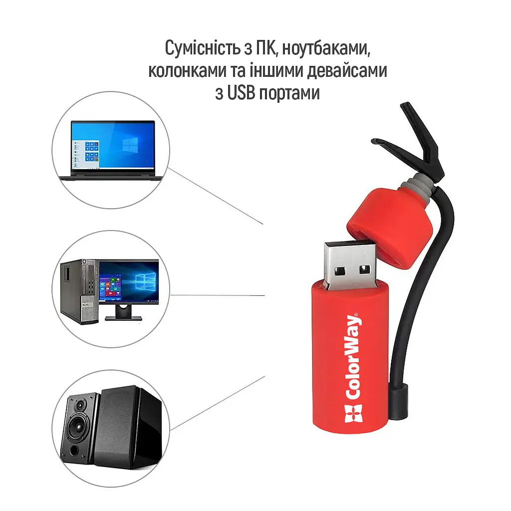 USB флеш накопичувач ColorWay Fire 64 GB USB 3.0 Red (CW-USBFE64) - фото 8