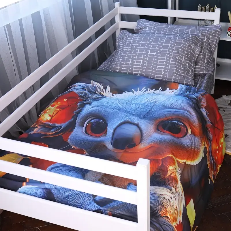 Комплект постільної білизни MirSon Kids Time 17-0713 Fluffy Koala Ranforce Elite 143 x 210 см (2200010620498) - фото 4