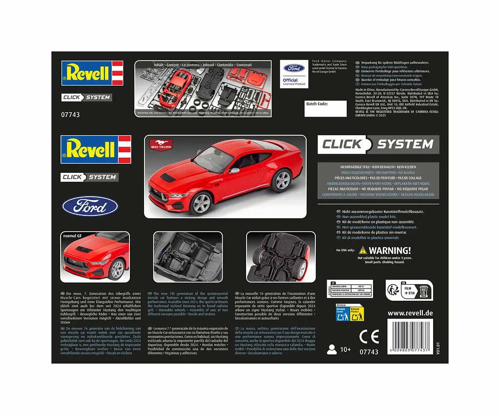 Збірна модель-копія Revell Автомобіль Ford Mustang GT 2024 1:25 (RVL-07743) - фото 14