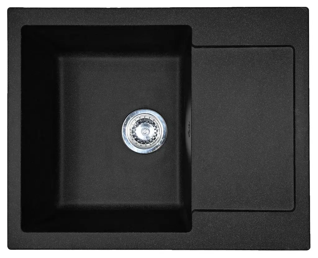 Кухонна мийка Adamant MINIMAL чорна 615x495x200 мм, з крилом 61,5 см - фото 3