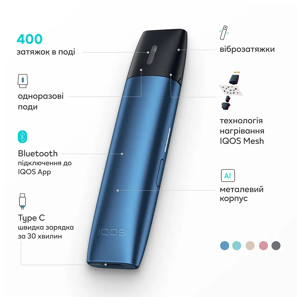 Pod-система IQOS Veev Marine blue, синий (909699) - фото 3
