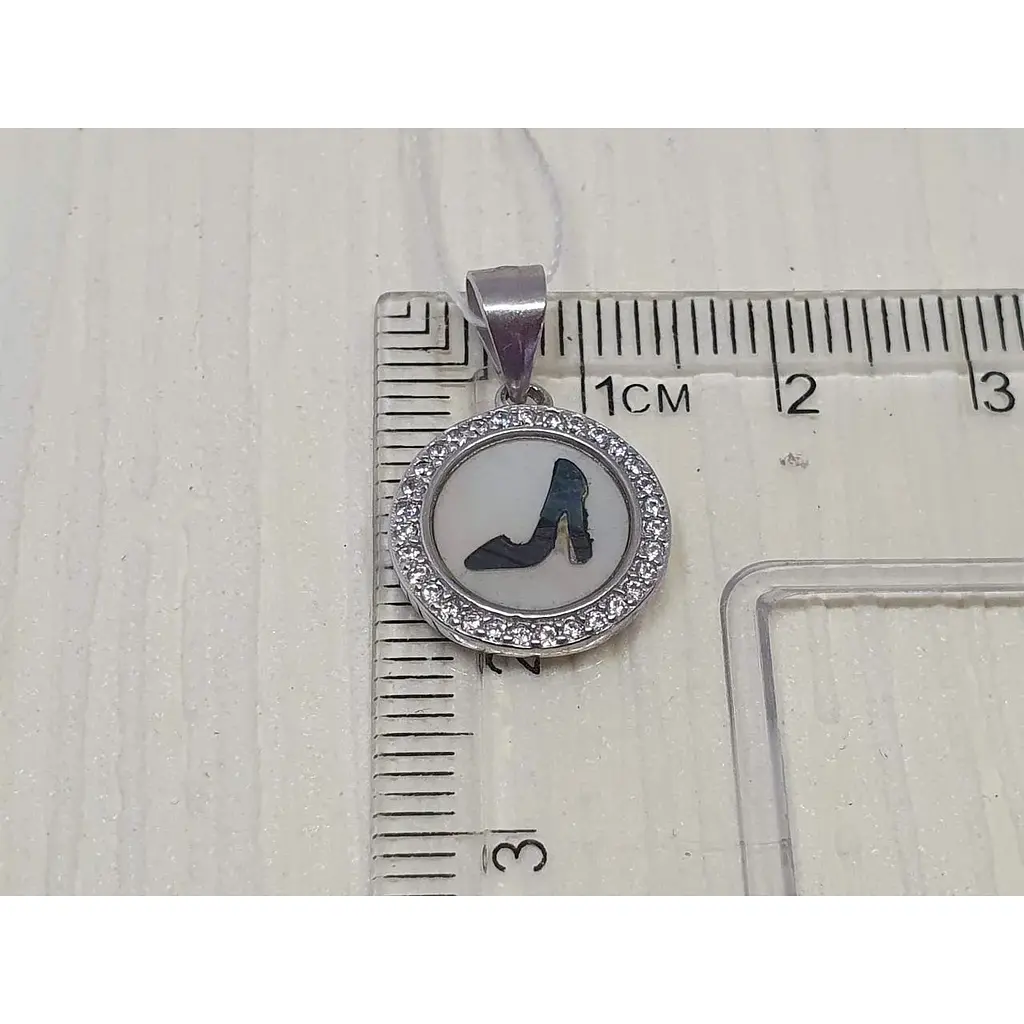 Срібна підвіска TOP Silver з фіанітами. 540245Б - фото 4