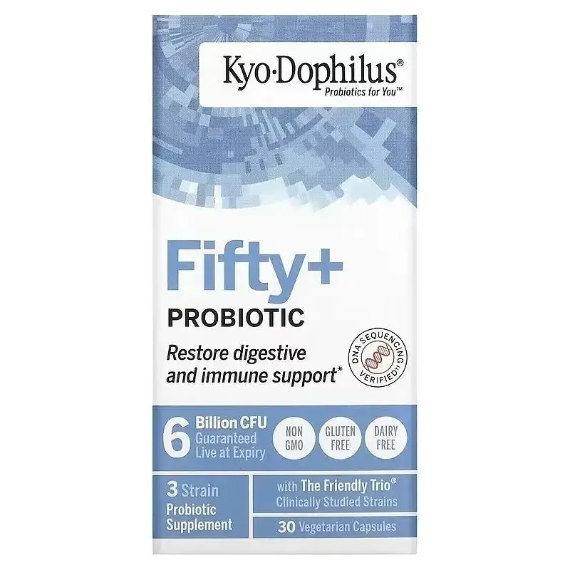 Пробіотик Kyolic Kyo-Dophilus Fifty+Probiotic 6 млрд КУО 30 вегетаріанських капсул - фото 3