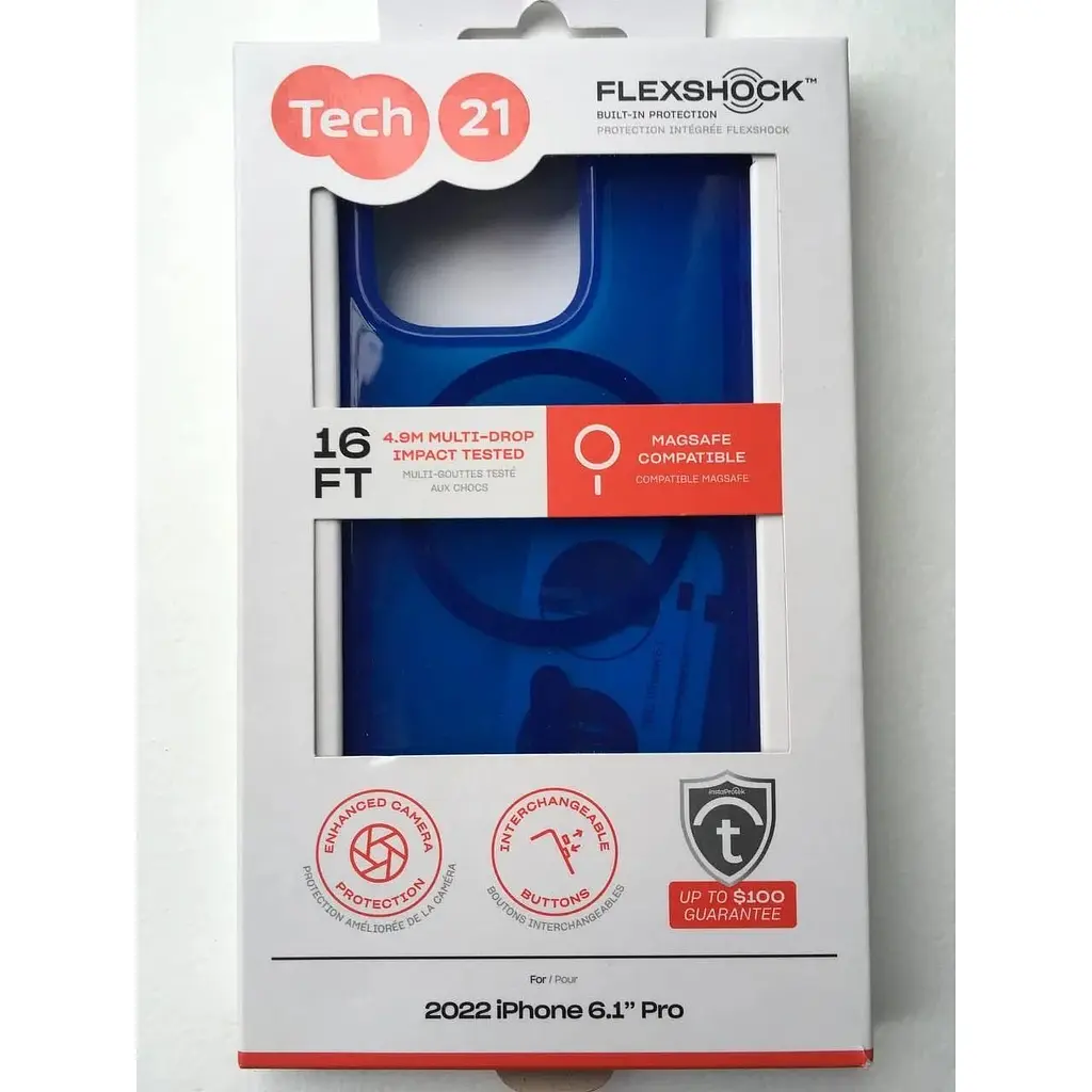 Оригінальний протиударний чохол Tech21 Evo Check MagSafe для iPhone 14 Pro (6.1") Blue T21-9838 - фото 9