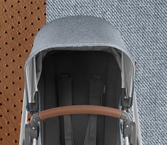 Універсальна коляска 2 в 1 UPPAbaby CRUZ 2, GREGORY (блакитний меланж/срібляста рама/руда шкіра) - фото 10