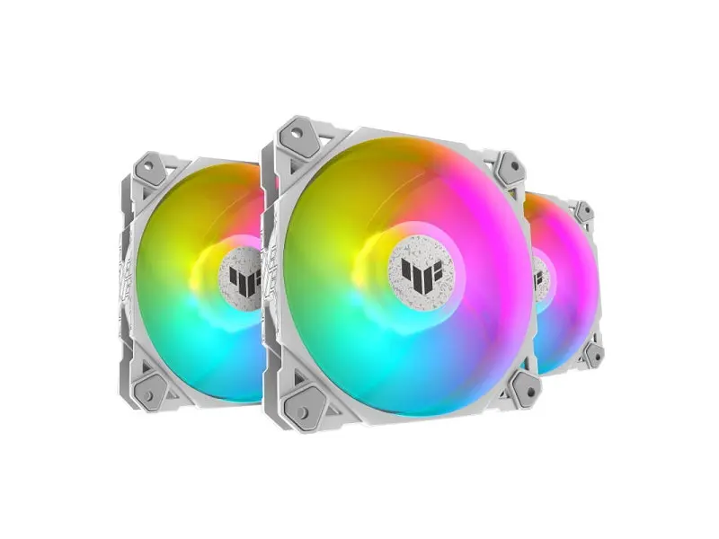 Вентилятор для корпусу Asus TUF Gaming TF120 ARGB Fan - Triple Fan Kit with ARGB Controller White (90DA0033-B09030) - фото 2