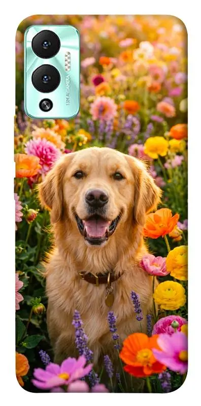 TPU чохол Demsky Flowery labrador для Infinix Hot 12 Play