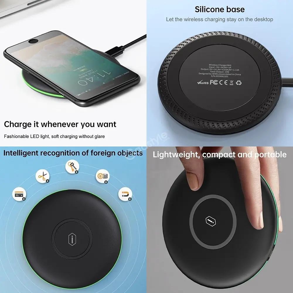 Беспроводное зарядное WIWU Wireless Charger MagSafe (M4) 10W - фото 7