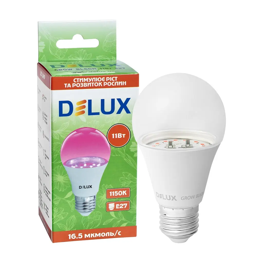 Лампочка Delux GROW BL 60N 11 Вт_230В E27 (90023253) - фото 4