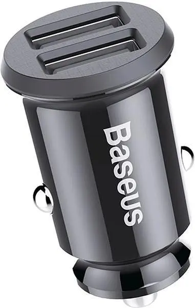 Автомобильное зарядное устройство Baseus Small Rice Grain 3.1А Black (CCALL-ML01) - фото 3