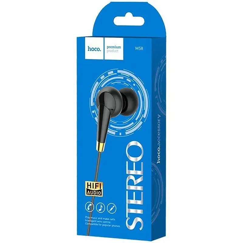 HF Hoco M58 Black + mic + button call answering - фото 2