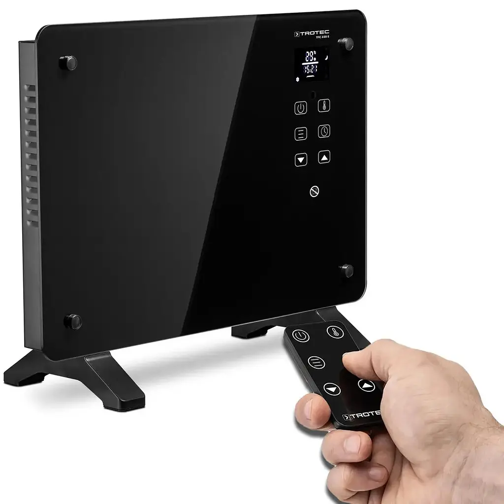 Тепловентилятор Trotec TFC 220 E 2200W Black керамічний з розжареного скла - фото 9